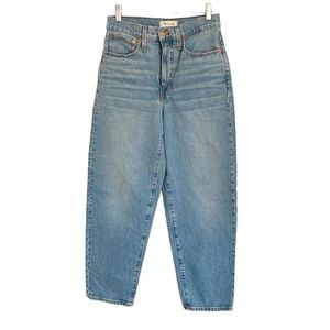 Madewell Balloon high waisted 80’s style jeans in hewes wash size 26
